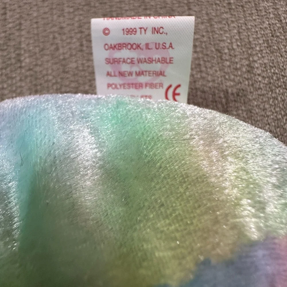 Ty Beanie Baby 1999 Neon Pastel Seahorse Plush